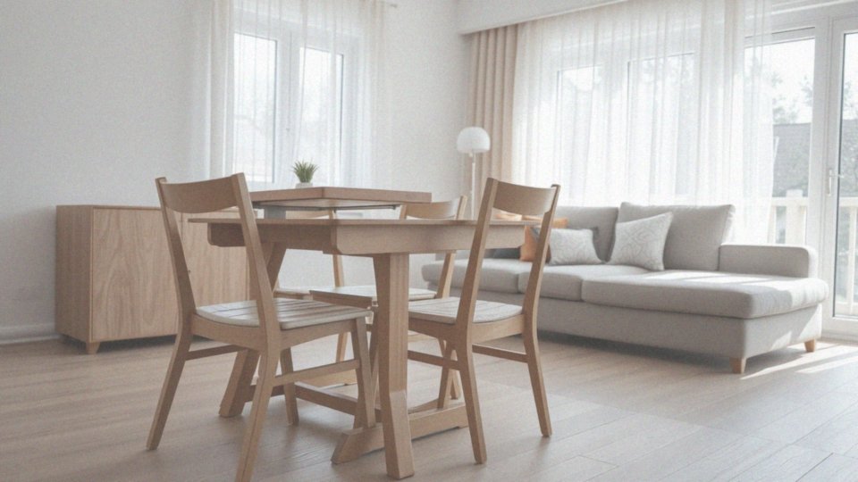 Jakie są praktyczne aspekty rozkładanego stołu w salonie z jadalnią?