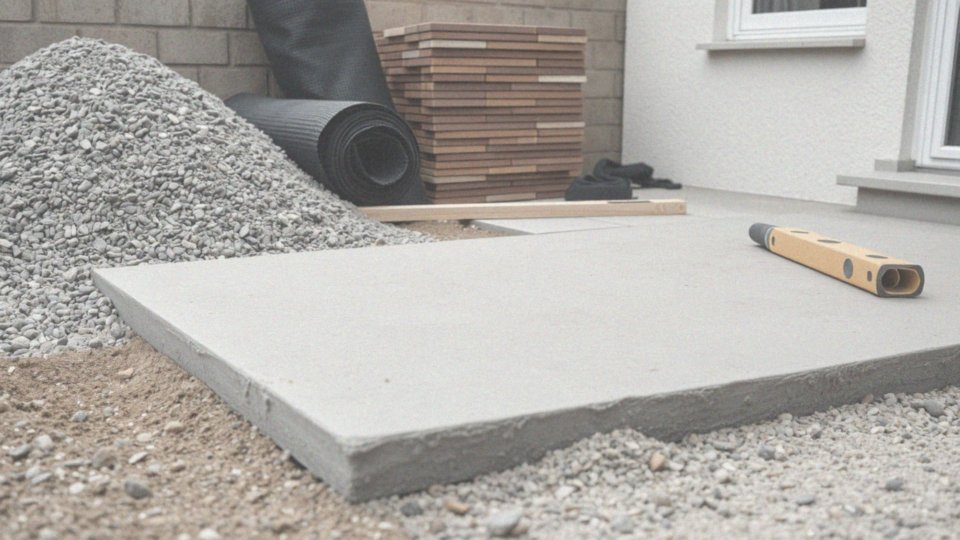 Jakie elementy są niezbędne do konstrukcji tarasu betonowego?